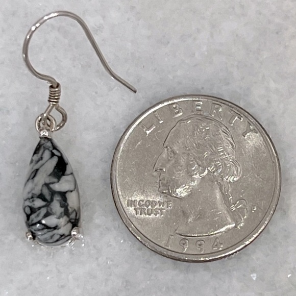 Austrian Pinolith Sterling Silver Dangle Earrings - Picture 10 of 10